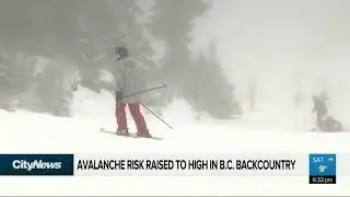 Avalanche risk raised to high in B.C. Backcountry