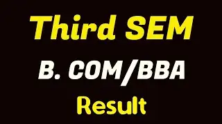 B. COM BBA Third Semester Result |Calicut University