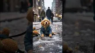 Baby Dog Begs to Save Frozen Mom! 😭💔 #shorts