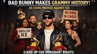 Bad Bunny makes Grammy history as stars protest against ICE