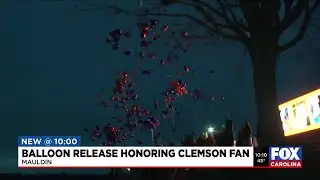 Balloon release held to honor Clemson fan