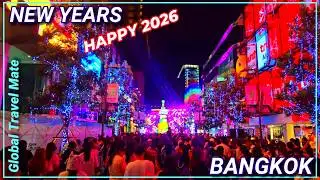 Bangkok Happy New Years Fireworks 2026 from Drone 🇹🇭 Thailand