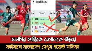 আলপির হ্যাট্রিকে নেপালকে হারিয়ে ফাইনালে বাংলাদেশ | Bangladesh Vs Nepal Women 4-0 Goal |Final