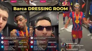 Barca dressing room celebration: Yamal, Balde went wild