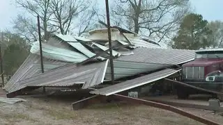Barn destroyed in Tuesday