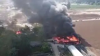 Barn goes up in flames at Canby nursery