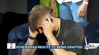 Baylor Scheierman reacts to being drafted to NBA