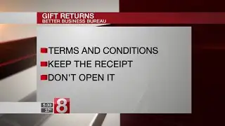 BBB offers advice on gift returns