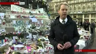 BBC news reporter breaks down during live report in Paris