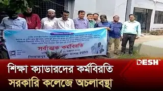 শিক্ষা ক্যাডারদের কর্মবিরতি, সরকারি কলেজে অচলাবস্থা | BCS Education | Desh TV