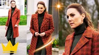 Beaming Princess Kate in Stunning Welsh Tapestry Coat