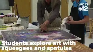 Beaufort County students explore art with squeegees and spatulas at PS Jones Middle School