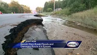 Beaver dam break causes flooding, damage in Epsom