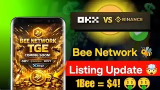 Bee Network New Update ll Bee Coin Listing Big Update 😱 1Bee = $4!! 🤑🎉 #beenetwork #cryptocurrency 