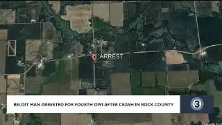 Beloit man arrested for fourth OWI after crash in Rock County