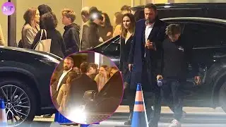 Ben Affleck and J.Lopez awkward encounter while attending their children