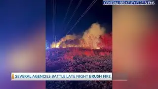 Berkeley County fire crews battle large brush fire