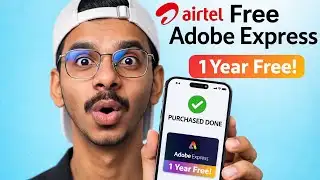 Big good news for Airtel users 😍 | Adobe Express Premium FREE for 12 Months #FreeAdobe #Adobe
