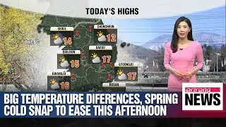 Big temperature diferences, spring cold snap to ease this afternoon _ 032519