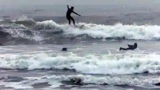 Big Waves Pound North Bay Beaches