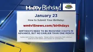 Birthdays for Friday, January 23