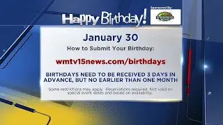 Birthdays for Friday, January 30