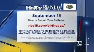 Birthdays for Friday, September 15