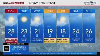 Bitter cold temperatures continue in Maryland Monday after winter storm