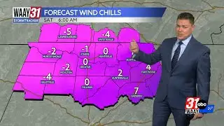 Bitterly cold start to the weekend across north Alabama