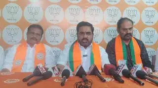 BJP district president holding a press conference in Guthi.#ksktv