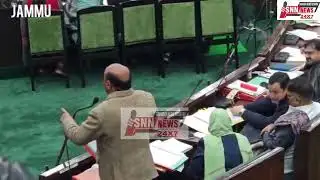 BJP MLA Rajiv Jasrotia walk out From J&K Assembly.