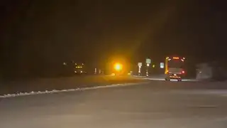 Blizzard conditions at Snoqualmie Pass