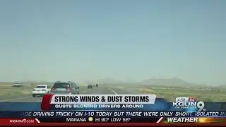 Blustery, dusty day makes for tricky driving