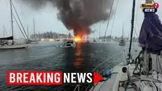 Boats Ablaze at Sidney Marina as Massive Fire Rips Through Van Isle Docksdescri