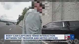 Body camera captures tense interaction between THP trooper, Metro police officer