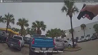 Bodycam video shows intense HPD shootout with wanted suspect