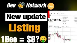 Boom 💥 Bee Network New Update ll Bee Coin Listing confirmed 😱 1Bee = $8? 🤑🎉 #beenetwork 