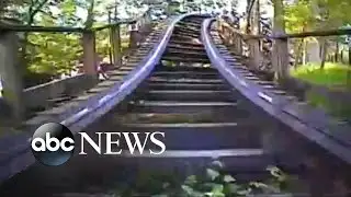 Boy Hurt Riding a Roller Coaster