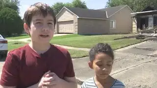 Boy knocks on doors to alert neighbors to fire
