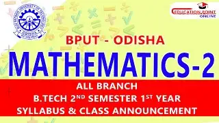 BPUT Mathematics 2 (M-2) Syllabus | B.Tech 1st Year 2nd Semester | BPUT Odisha