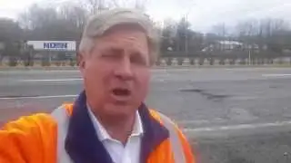 Brad Bell on pothole patrol