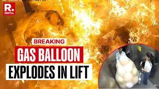 BREAKING: CCTV Footage Shoes Gas Balloon Exploding In A Lift | Mumbai