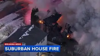 BREAKING: Firefighters battle large house fire in Oswego, officials say