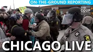 BREAKING: LIVE COPS ATTACK ICE Protesters in Chicago