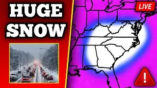 🔴 BREAKING Major Winter Storm Coverage With LIVE Storm Chasers...