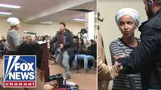 BREAKING: Man charges at Ilhan Omar at town hall, sprays her with substance