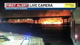 BREAKING: Massive Brush Fire Burning Near Ravenel Bridge | Charleston Fire Responding