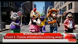 Breaking News: Chuck E. Cheese animatronics running away from their 2-stage!