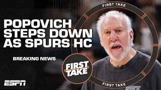 🚨 BREAKING NEWS 🚨 Gregg Popovich stepping down as Spurs head coach | First Take