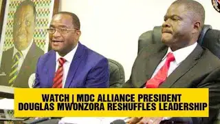BREAKING NEWS • HEADS ROLL AT MDC ALLIANCE AS MWONZORA RESHUFFLES LEADERSHIP • AUDIO THOUGHTS